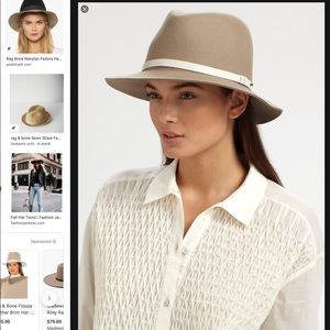 Rag & Bone Floppy Wool Fedora Hat M